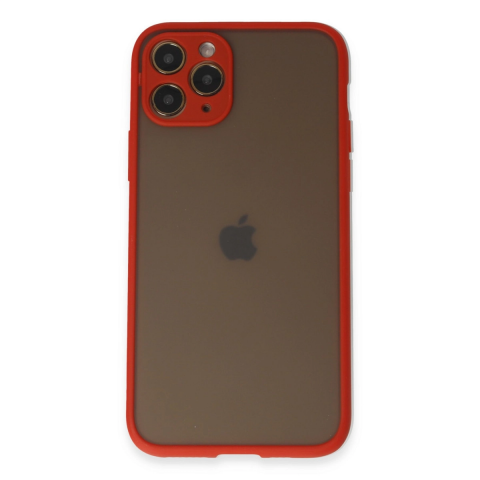Apple İphone 11 Pro Kılıf Montreal Silikon Kapak - Kırmızı