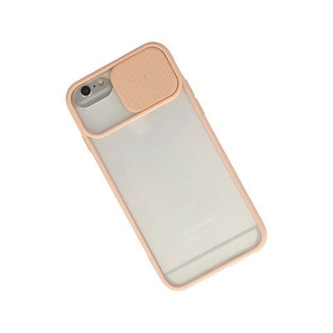Apple İphone 6 Kılıf Palm Buzlu Kamera Sürgülü Silikon - Pembe