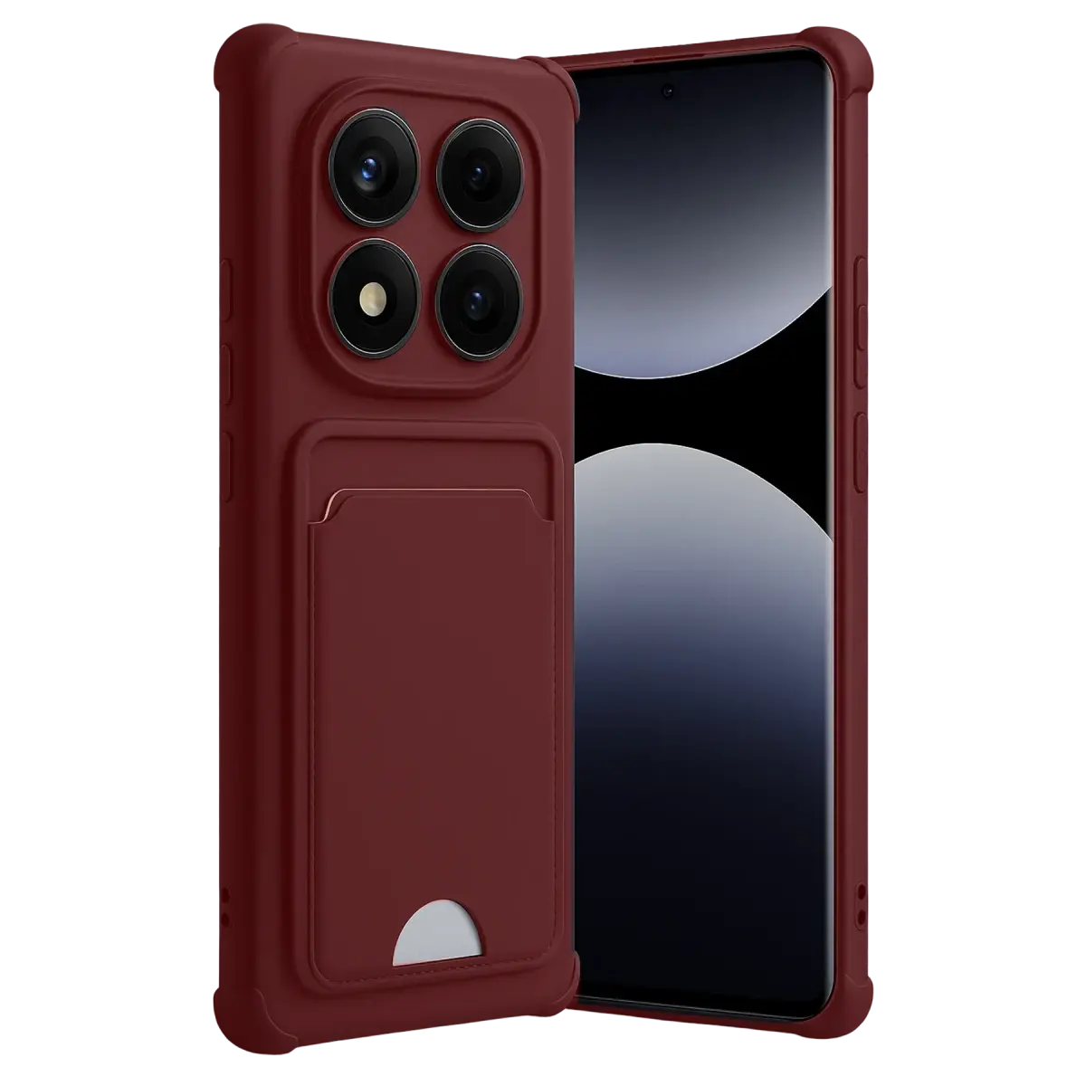Xiaomi Redmi Note 14 Pro 5G Kelvin Kartvizitli Silikon - Bordo