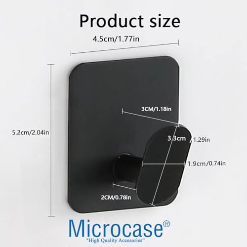 Yapışkanlı Paslanmaz Çelik Banyo Mutfak Eşya Havlu Vb Metal Askılık - AL5180 2 Adet (Siyah)