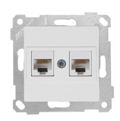 Mutlusan Rita Mek Tuş Data Priz i 2*Rj45 Cat 5 E  Beyaz 2200 138 0101
