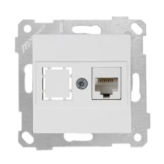 Mutlusan Rita Mek Tuş Data Priz i 2*Rj45 Cat 6  Beyaz 2200 141 0101