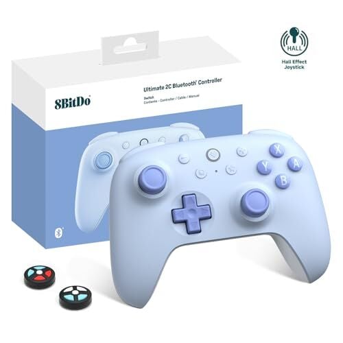 Ultimate 2C Bluetooth Kontrolcü, Switch 2, Switch/OLED/Lite Uyumlu, Hall Effect Joystick, Doğrusal Olmayan Tetikler, Yeniden Atanabilir L4/R4 Tamponlar, 6 Eksenli Hareket, Titreşim