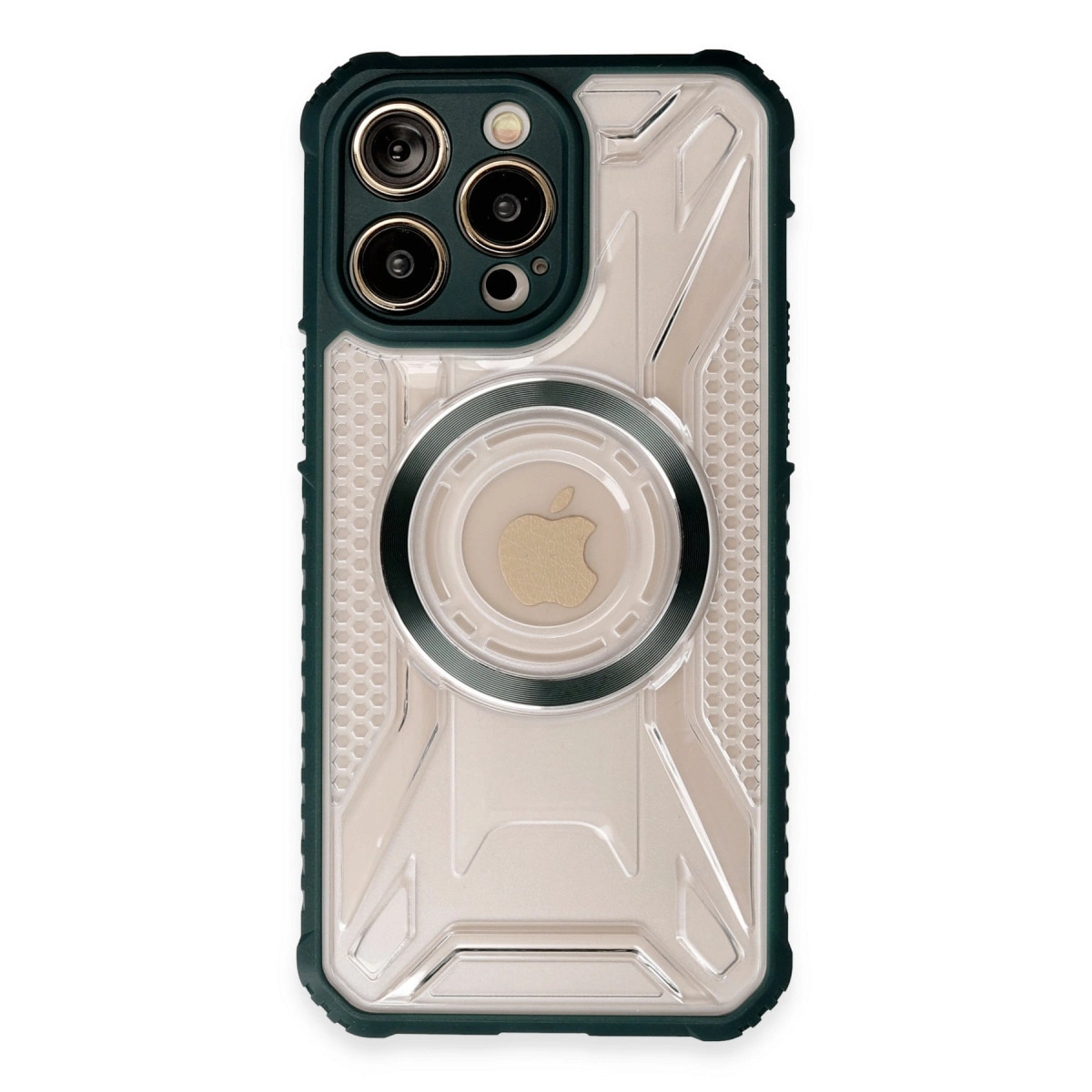 Apple İphone 13 Pro Kılıf Prag Magneticsafe Kapak - Koyu Yeşil