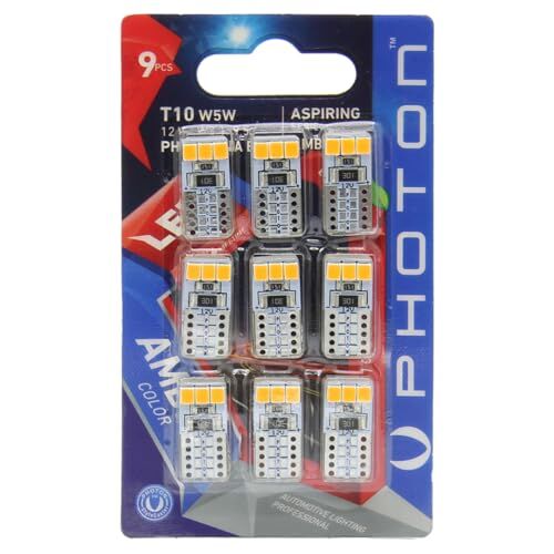 Ampul T10 W5W 12V, 10Smd LED, Amber, 9'lu Blister, Pht PH7010 Na B9