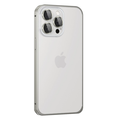 Joko Apple İphone 15 Pro Max Metal Bumper Mat Kapak - Gri