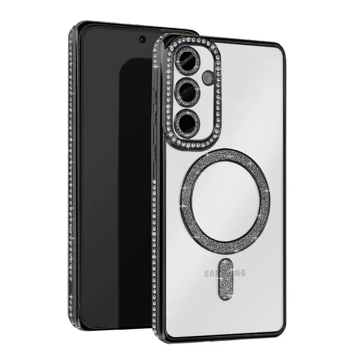 Samsung Galaxy S23 FE Joke Simli Magneticsafe Kılıf - Siyah