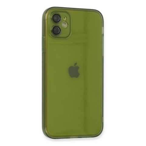 Apple İphone 12 Kılıf Fly Lens Silikon - Yeşil