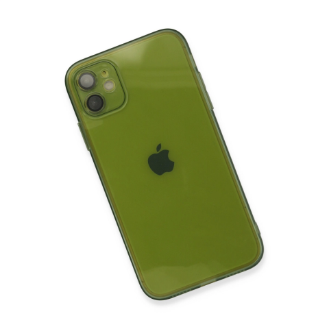 Apple İphone 12 Kılıf Fly Lens Silikon - Yeşil