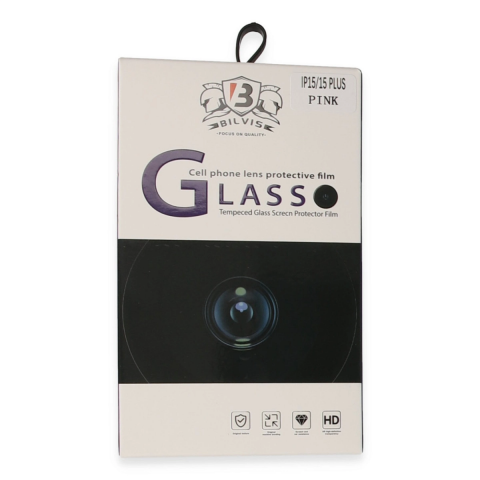 Apple İphone 15 Bilvis Titan Kamera Lens - Pembe