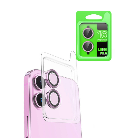 Apple İphone 16 Raze Metal Kamera Lens - Pembe