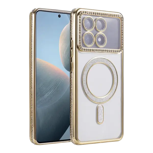 Xiaomi Poco X6 Pro Joke Simli Magneticsafe Kılıf - Gold