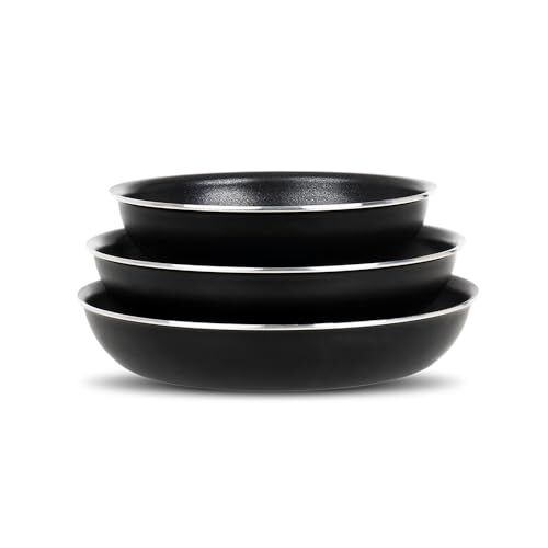 All-In-One Titanium 4 Parça Set: 20-24-28 Cm Tava, 1 Adet Özel Sap