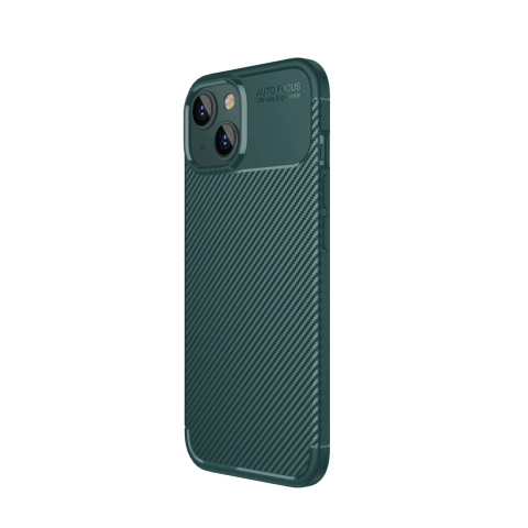 Apple İphone 15 Kılıf Auto Focus Karbon Kapak - Yeşil