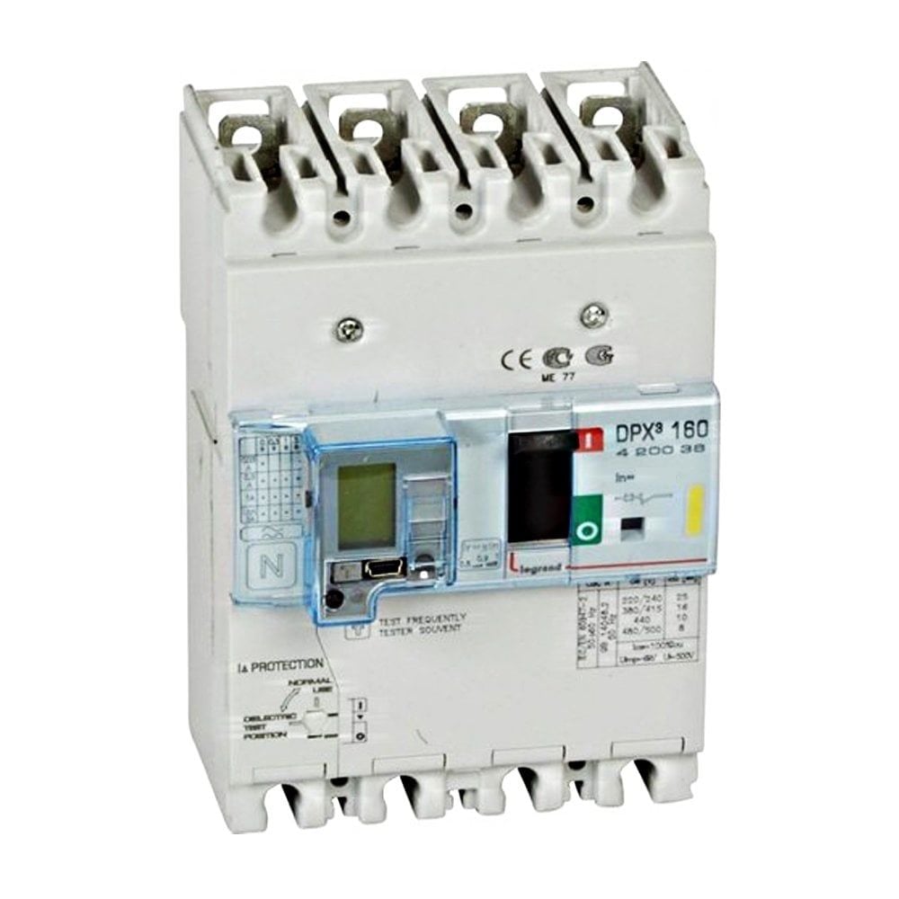 Legrand 420117 DPX³160 Kompakt Şalter 4P 160A 36kA Kaçak Akım Korumalı
