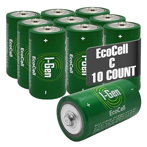Ecocell Çinko Karbon C Boy (R14) 1.5V Pil 10'lu Paket