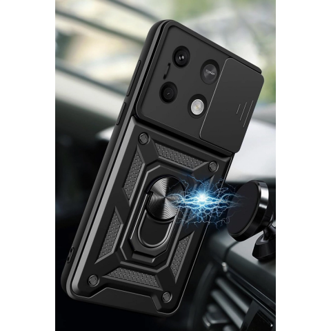 Xiaomi Redmi Note 13 4g Kılıf Pars Lens Yüzüklü Silikon - Lacivert