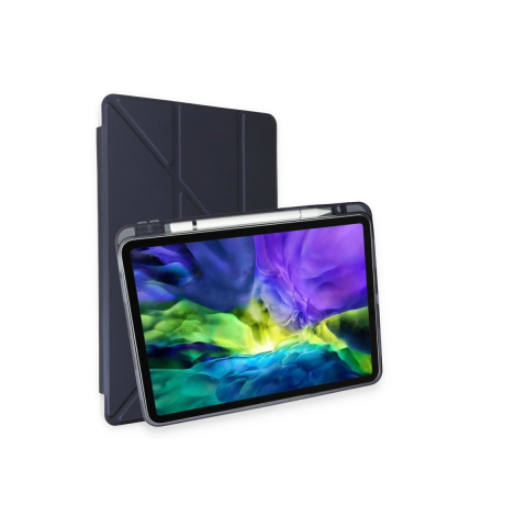 Apple İpad Air 4 10.9 Kılıf Kalemlikli Mars Tablet Kılıfı - Lacivert