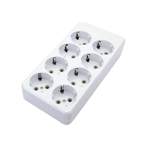 8'li Kablosuz Grup Priz – Topraklı Klemensli, 16A 250V, 2P+N, Yerli Üretim, Kablosuz Uzatma Priz (Ürün Kodu: 980100)