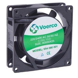 Çetinkaya V04 080 002 Fan 80*80*38 Bilezikli 220 Vac 43 M3/H