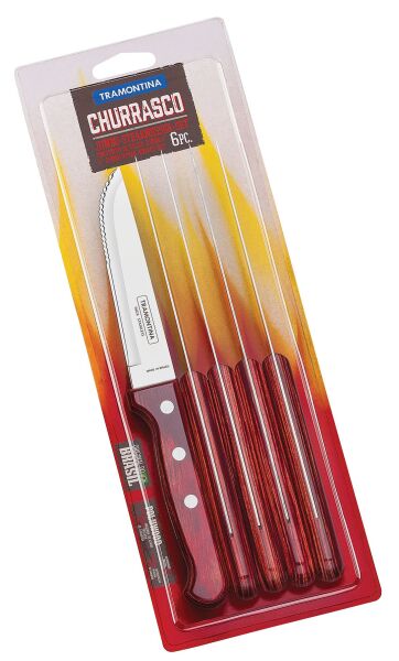 Churrasco 21413/675 Jumbo Biftek-Steak Bıçağı, 6'lı Blister, Standart