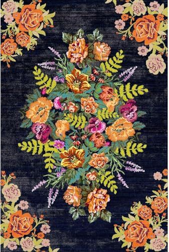 Helandra Desenli Kadife Pamuk Tabanlı Yıkanabilen Kaydırmaz Antibakteriyel Salon Halısı 60x240