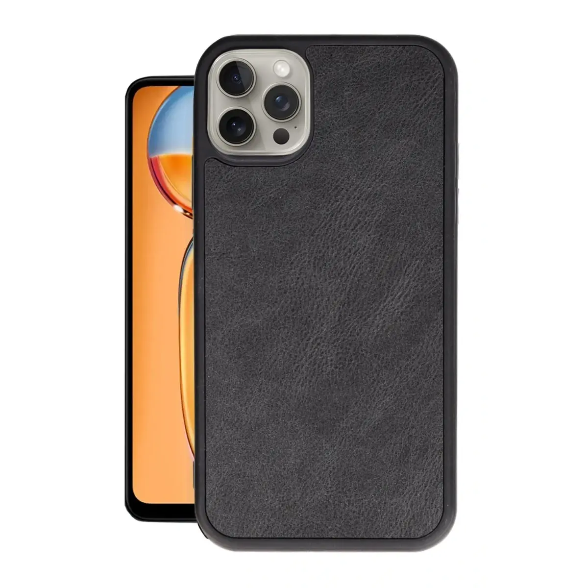Apple iPhone 15 Pro Kılıf Aras Deri Kapak - Siyah