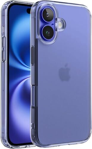 iPhone 17 ile Uyumlu SuperMatt Serisi Arkası Parmak izi Tutmayan Sert Mat Polikarbonat Kenarları Tpu Silikon Metal Tuşlu Premium Şeffaf Kılıf Kapak (Klasik, 17)