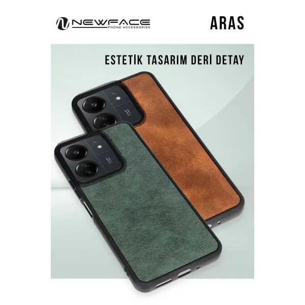 Apple iPhone 15 Pro Kılıf Aras Deri Kapak - Koyu Yeşil