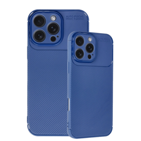Apple İphone 16 Pro Max Kılıf Auto Focus Karbon Kapak - Lacivert