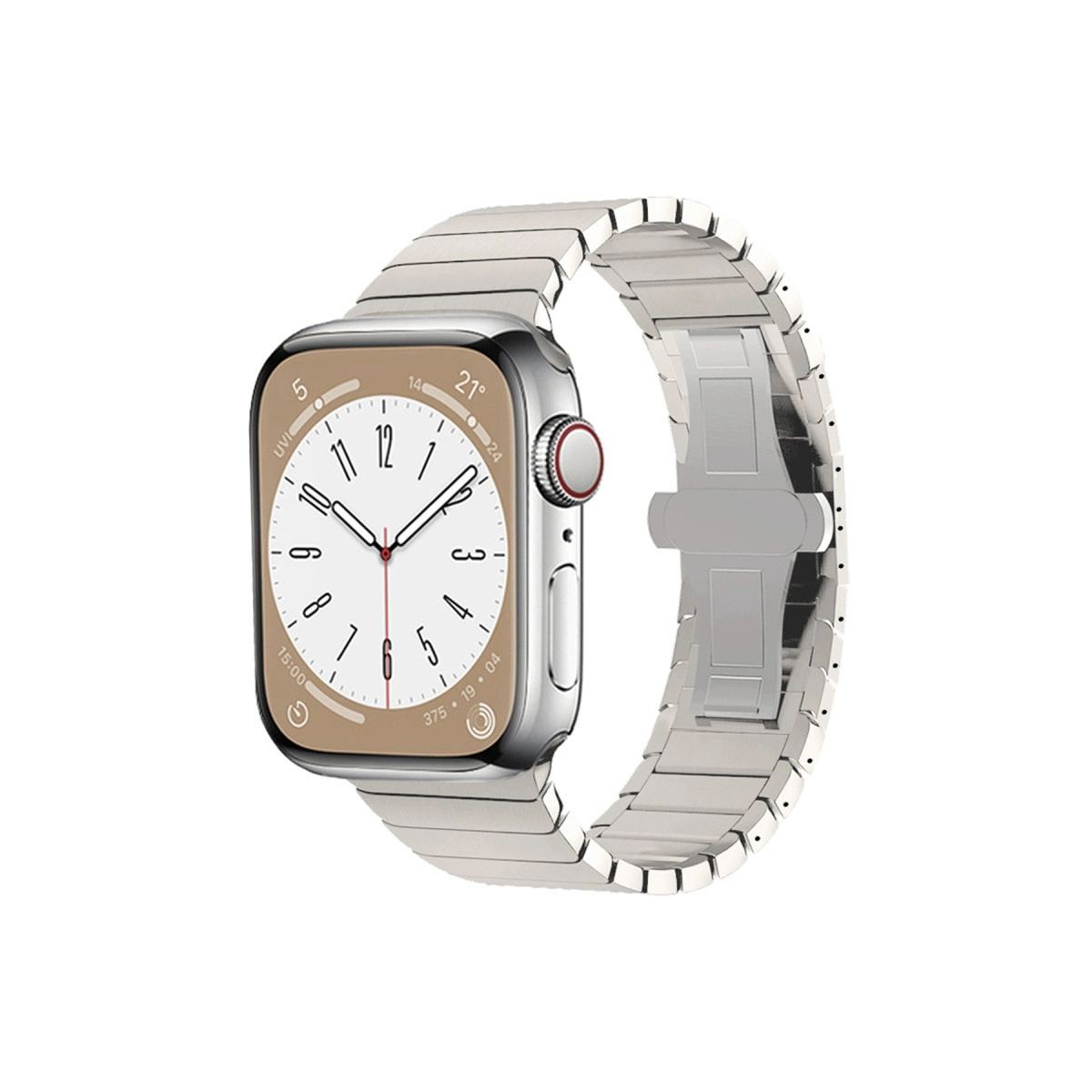 Apple Watch 42mm Kr413 Fine Steel Kordon (SAAT DEĞİLDİR) - Yıldız Işığı