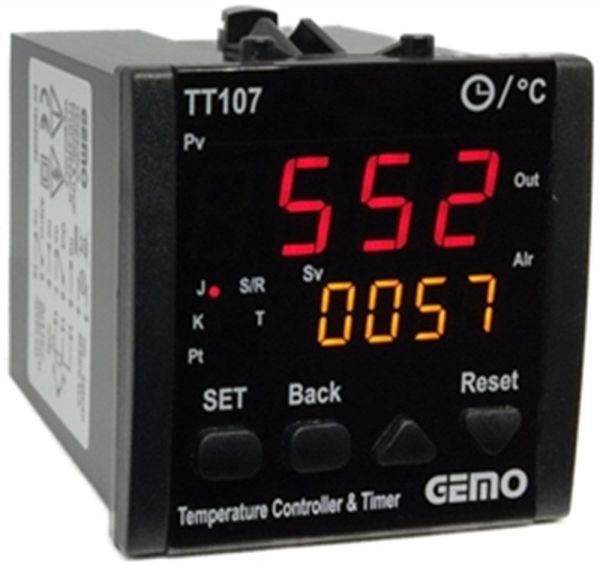 Gemo TT107-24V-R-S Sıcaklık Kontrol Cihazı (72x72)