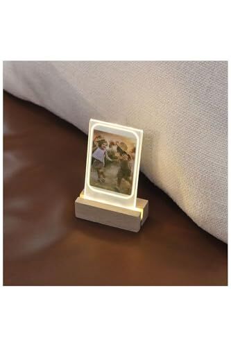 Mini LED Işıklı Ahşap Fotoğraf Çerçevesi