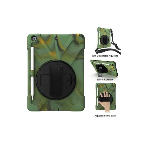 Apple iPad 5 Air 9.7 Kılıf Amazing Tablet Kapak - Kamuflaj