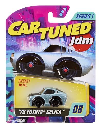 CarTuned Jdm Seri 1 1976 Toyota Celica Hatchback Diecast Oyuncak Araba, Mavi, Metal Gövde