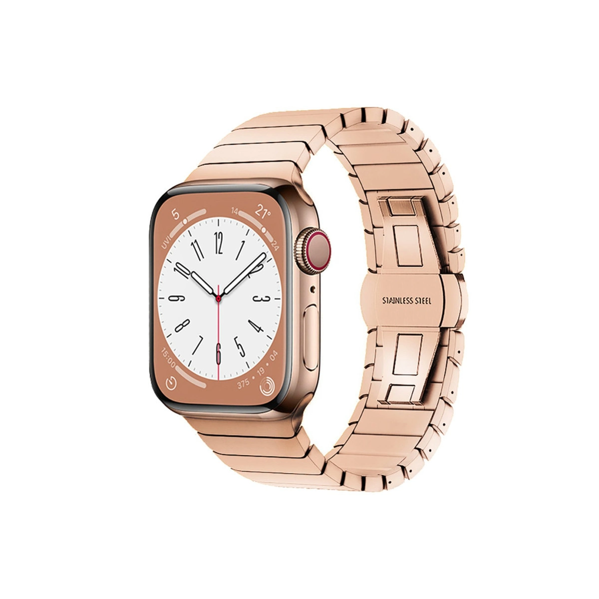Apple Watch 42mm Kr413 Fine Steel Kordon (SAAT DEĞİLDİR) - Rose