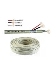 CCTV kablo 1+2 RG 59 Mini 2x0,22mm2 Kamera Kablosu - Reçber - 306051