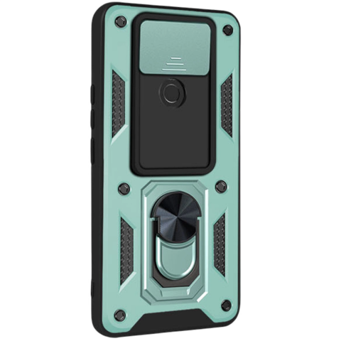Xiaomi Redmi Note 9 4g Kılıf Pars Lens Yüzüklü Silikon - Yeşil