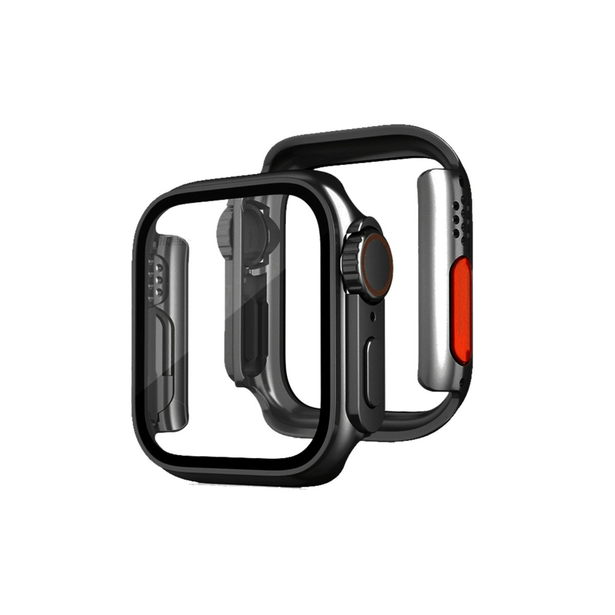 Apple Watch 40mm Watch 49mm Kasa Dönüştürücü Ve Ekran Koruyucu - Siyah