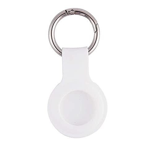 Airtag Uyumlu Silikon Anahtarlık Kılıfı 01 Beyaz