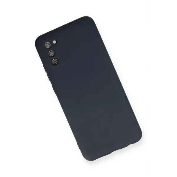 Samsung Galaxy A03S Kılıf Nano içi Kadife Silikon - Lacivert