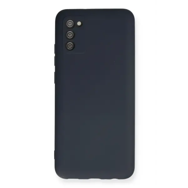 Samsung Galaxy A03S Kılıf Nano içi Kadife Silikon - Lacivert