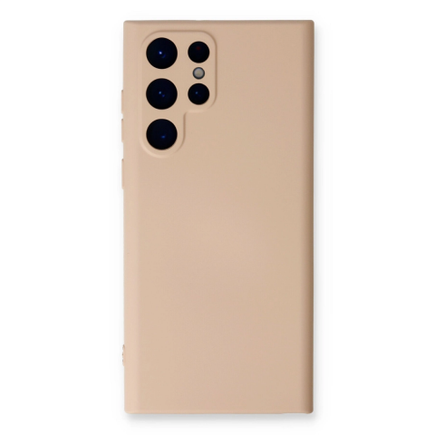 Samsung Galaxy S23 Ultra Kılıf Nano İçi Kadife Silikon - Pudra