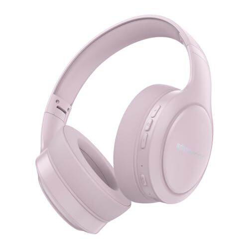 Headpods Pro 2 Pembe Katlanabilir Bluetooth Kulak Üstü Kulaklık, Dahili Mikrofon, 50+ Saat Kablosuz Çalma Süresi, PillowFoam Konforu