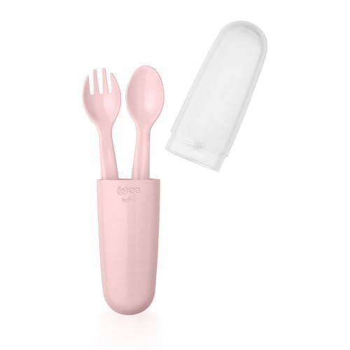 Saklama Kutulu Çatal Kaşık Seti, Pembe