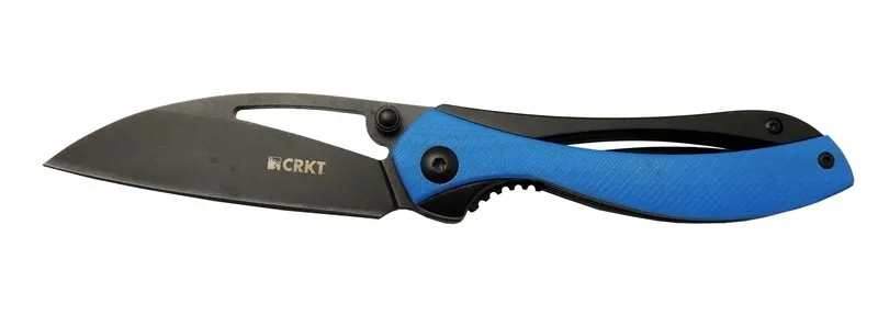 Crkt Pleroma 821a Bl Mavi Kamp / Outdoor Çakı 18cm - Manuel, Kemerlikli, Kutulu