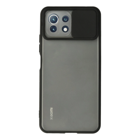 Xiaomi Mi 11 Lite Kılıf Palm Buzlu Kamera Sürgülü Silikon - Siyah