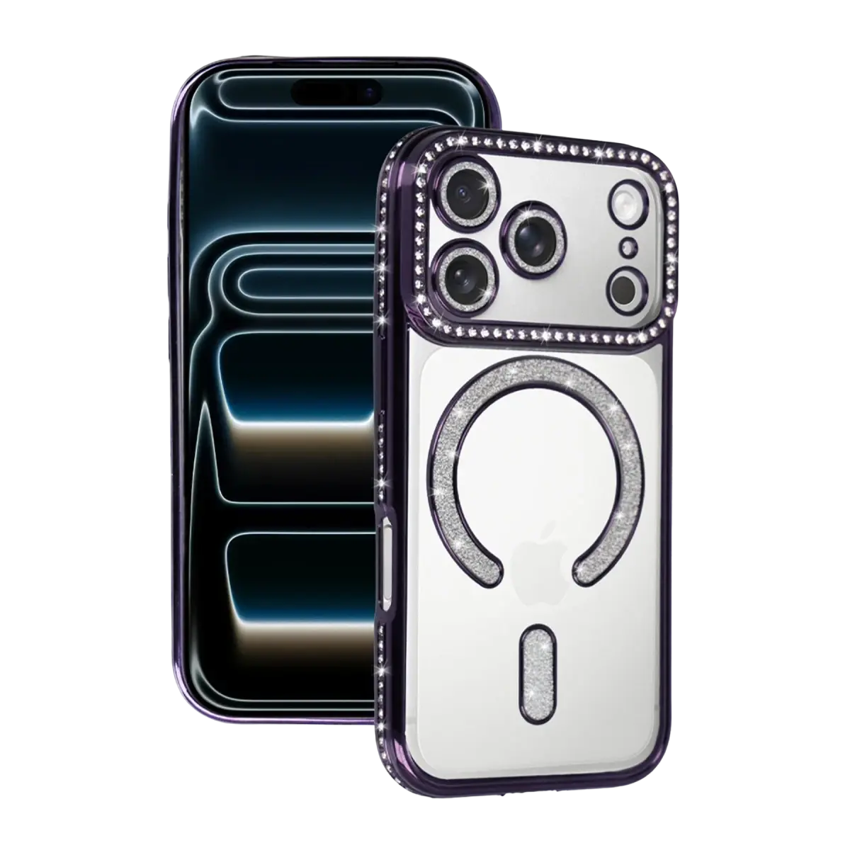 Apple iPhone 18 Pro/17 Pro Joke Simli Magneticsafe Kılıf - Derin Mor