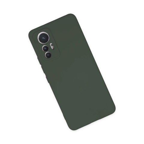 Xiaomi Mi 12 Lite Kılıf Nano İçi Kadife Silikon - Koyu Yeşil