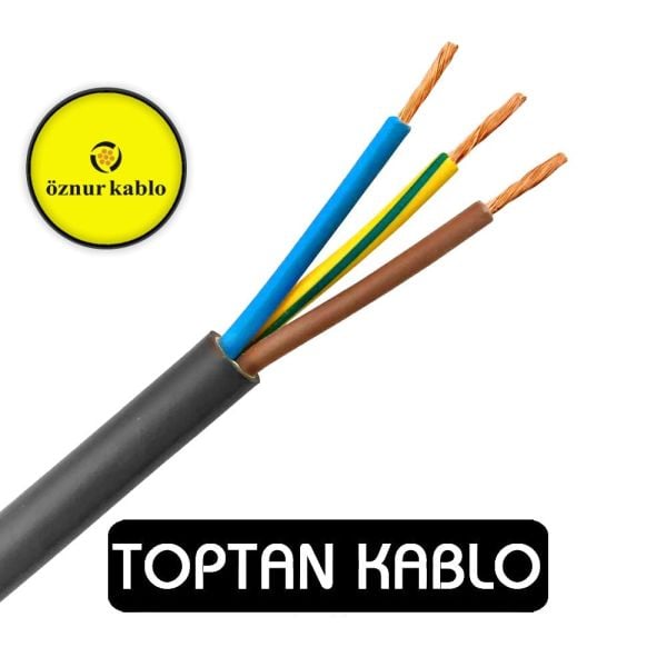Öznur Kablo 3x2,5 mm TTR H05VV-F NYMHY 300/500 V 100 Metre